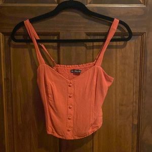 Salmon/Red Abercrombie tank top